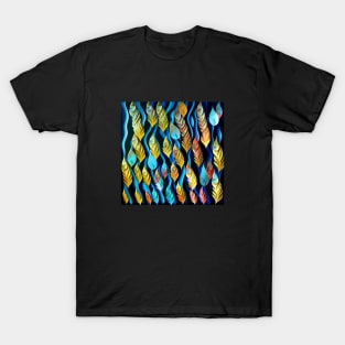 Wavy Feathers and Leaves T-Shirt